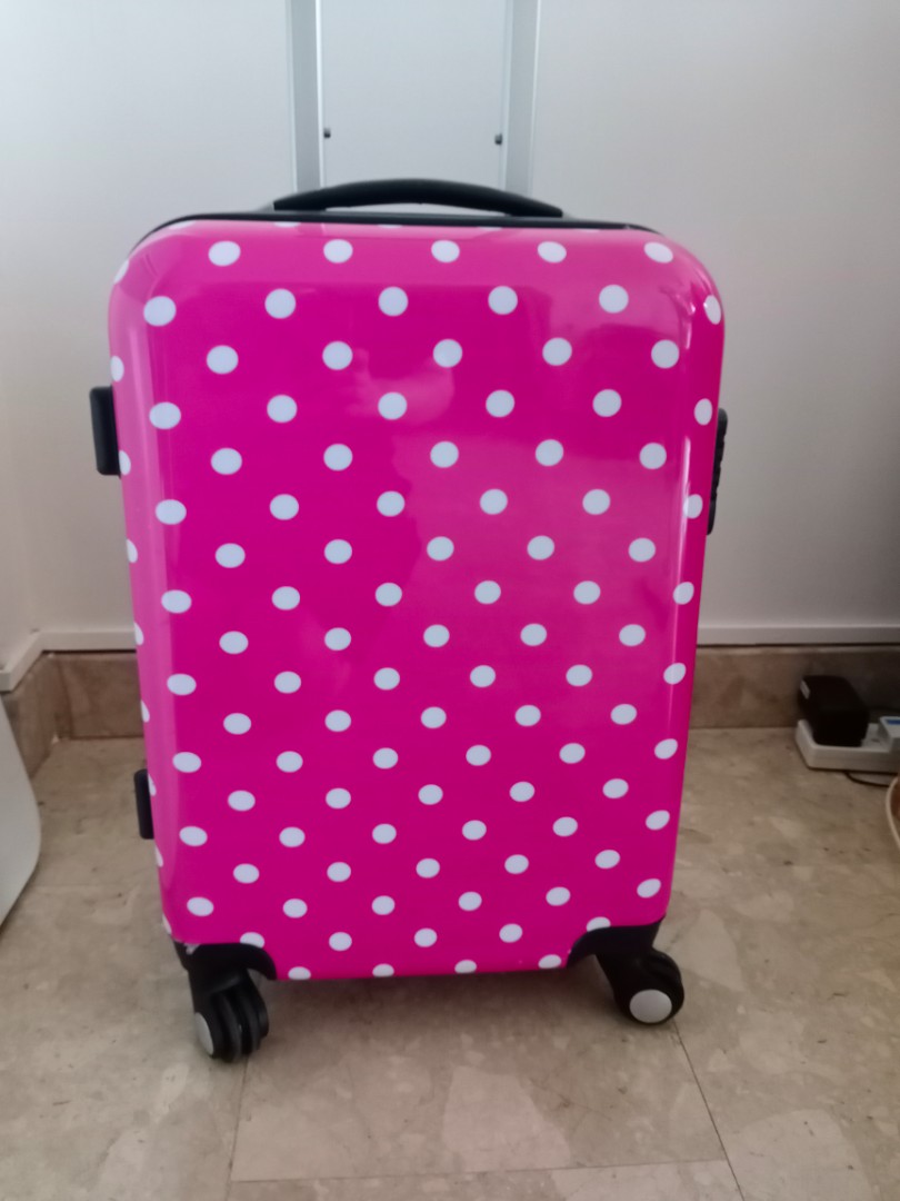 polka dot luggage