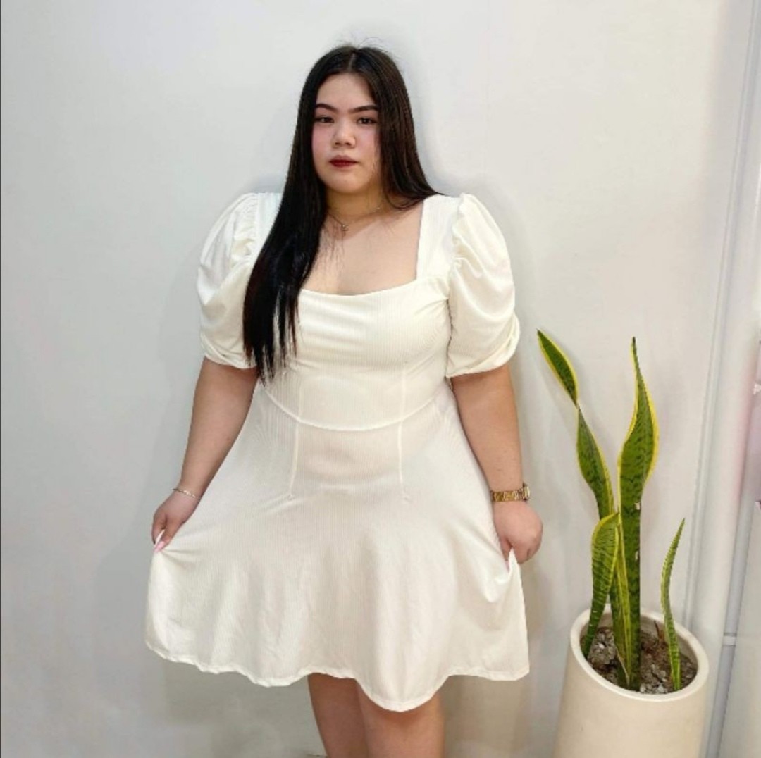 White dress for chubby girl top