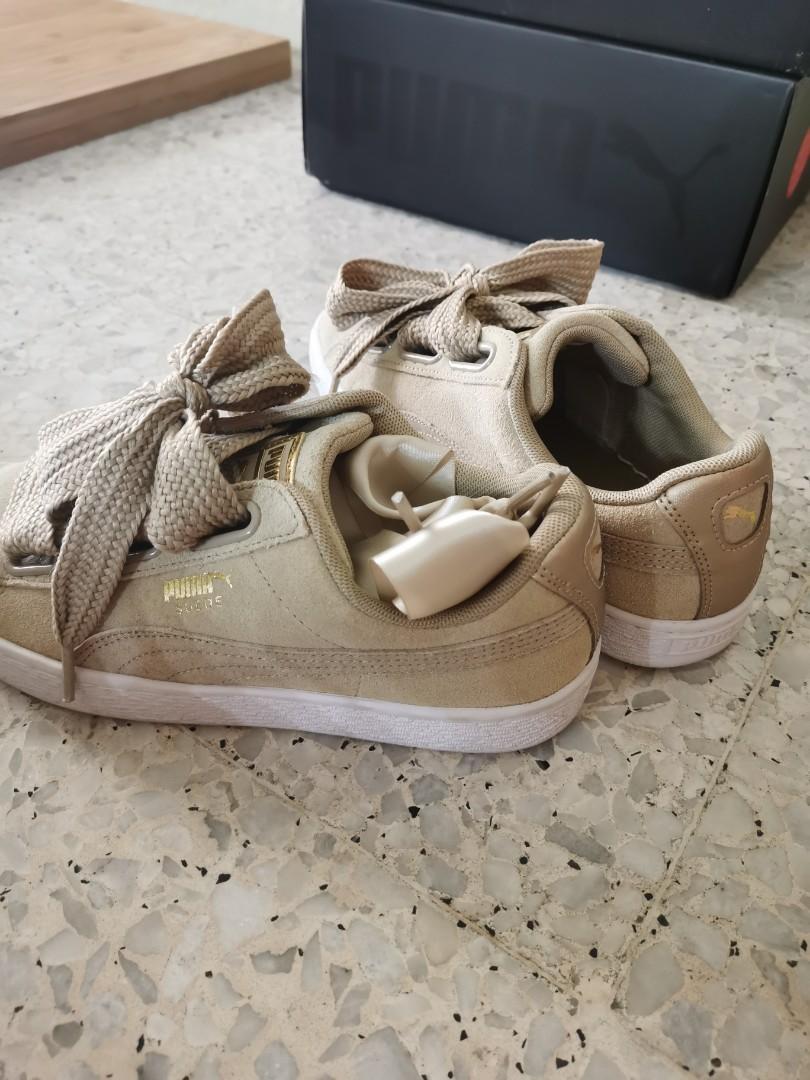 Puma suede top heart khaki