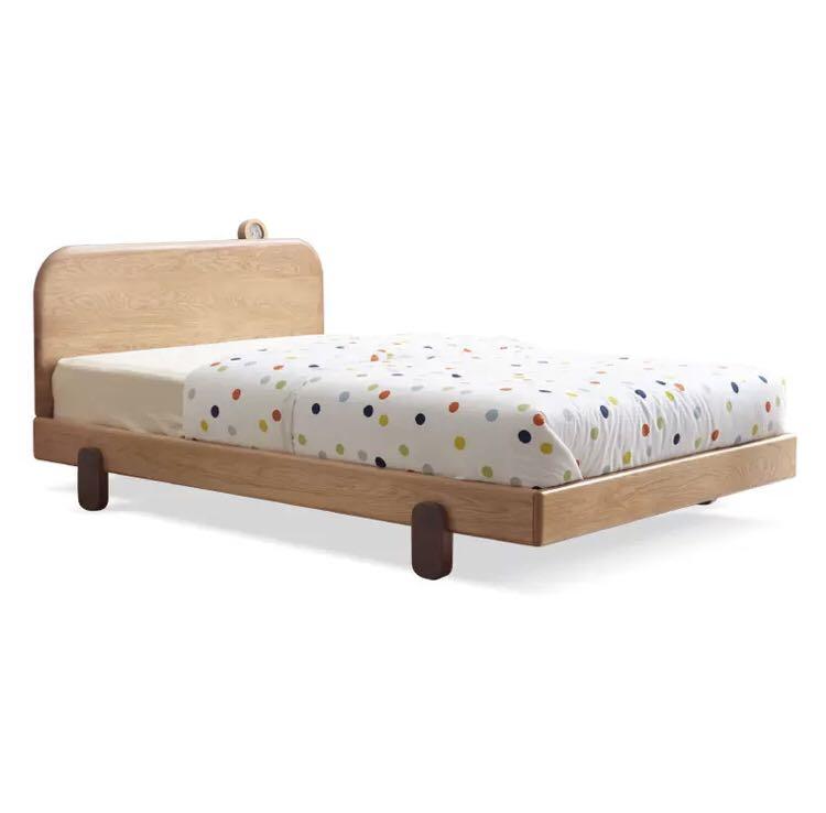 Queen Size Solid Wood Bed Nordic Oak, Modern Wooden Queen Bed Frame