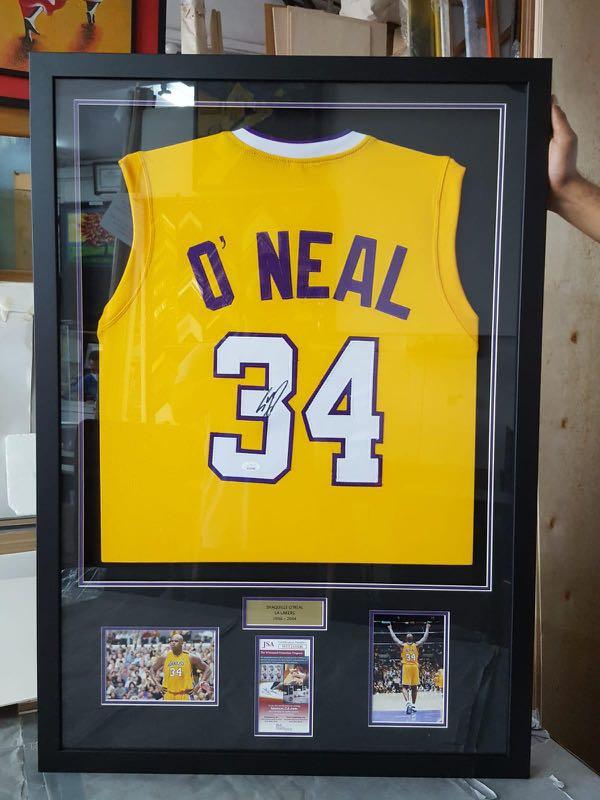 shaq signed lakers jersey