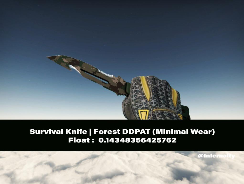 Survival Knife Forest DDPAT MW CSGO SKINS KNIVES, Video Gaming, Gaming