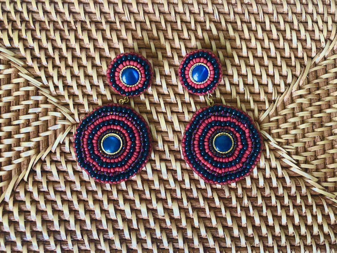 Tassel Beads Statement Earrings (Category: Other Accessories) located in Cebu City. Submitted by ddsecondselection (Listing ID 1075555780, Image 2). Description: Follow Dyosahandmade on IG and Fb account. .