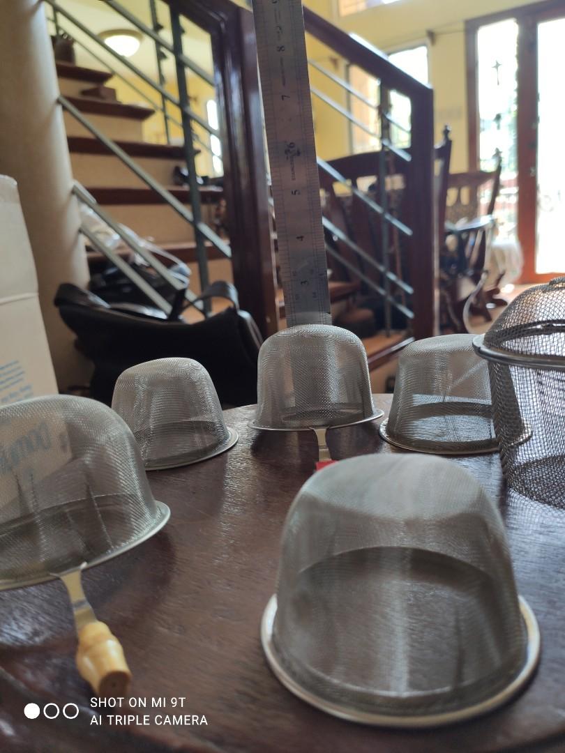 Teapot Strainers (Category: Coffee & Tea Tableware) located in Davao. Submitted by papa1919 (Listing ID 1075578668, Image 2). Description: Unused. P250 each except for the one with cover lid which is for P350..