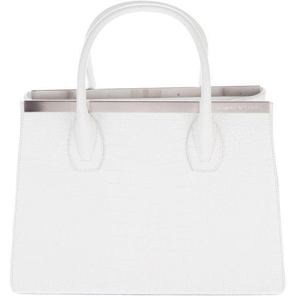 White croc tote 2025 bag