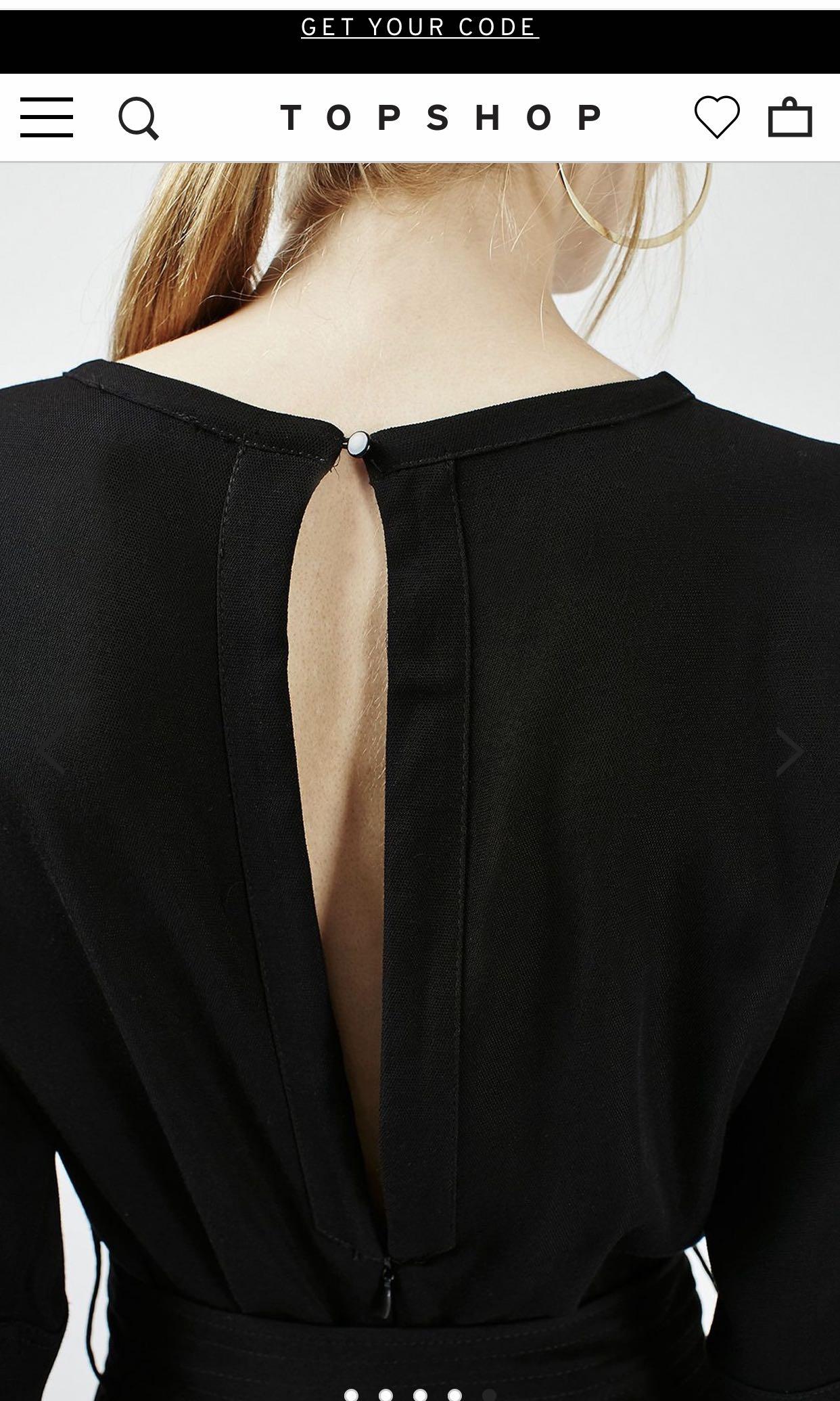 TOPSHOP BLACK JUMPSUIT (Category: Jumpsuits) located in Cavite. Submitted by istinej (Listing ID 1075611815, Image 3). Description: can fit S-M bought in SG.
