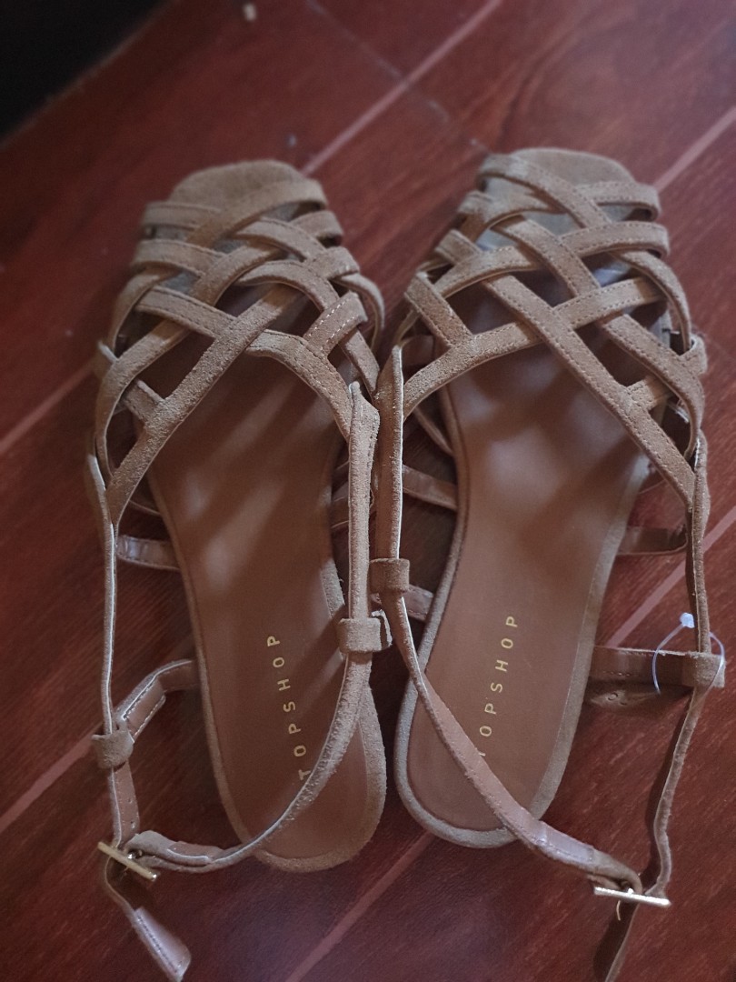 Topshop Brown Sandals Olivia Strappy Sling