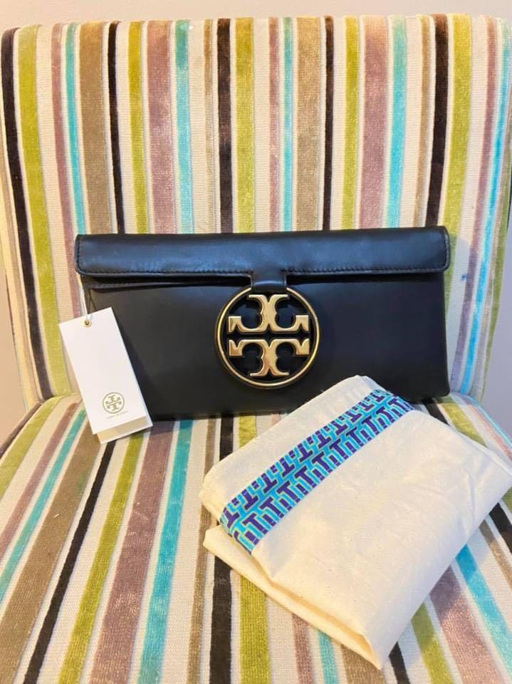 Miller leather clutch tory burch outlet