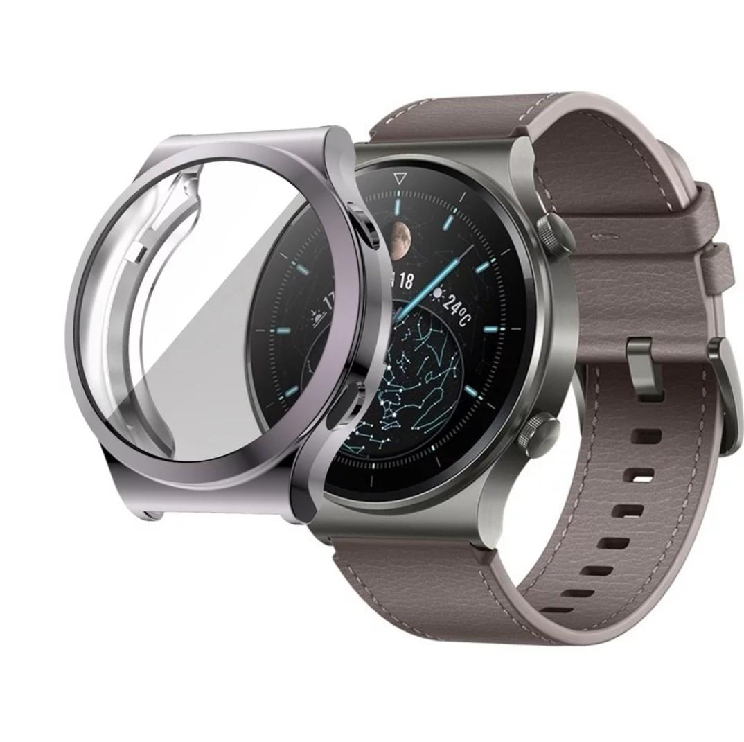 TPU Watch Case For Huawei Watch GT 2 Pro 46mm Huawei Watch 3 Pro Protective Cover Full Screen Protector Shell Cases Edge Frame Mobile Phones Gadgets Mobile Gadget Accessories