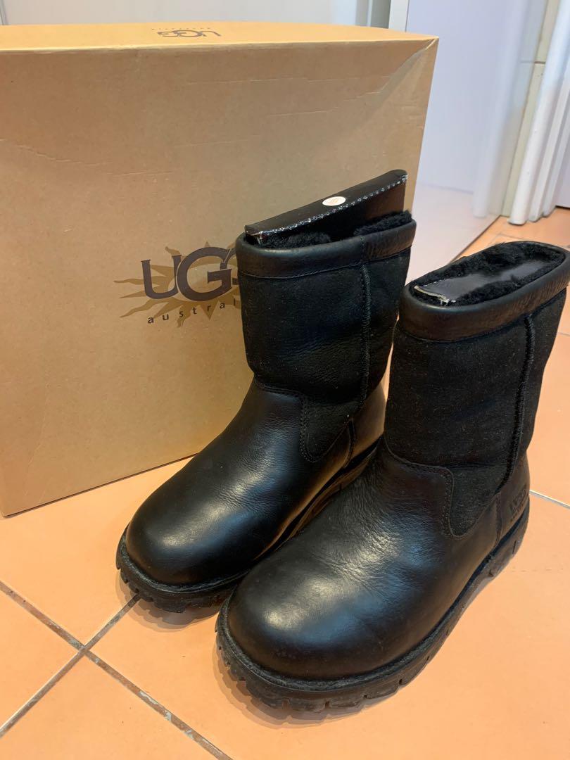 mens black leather ugg boots