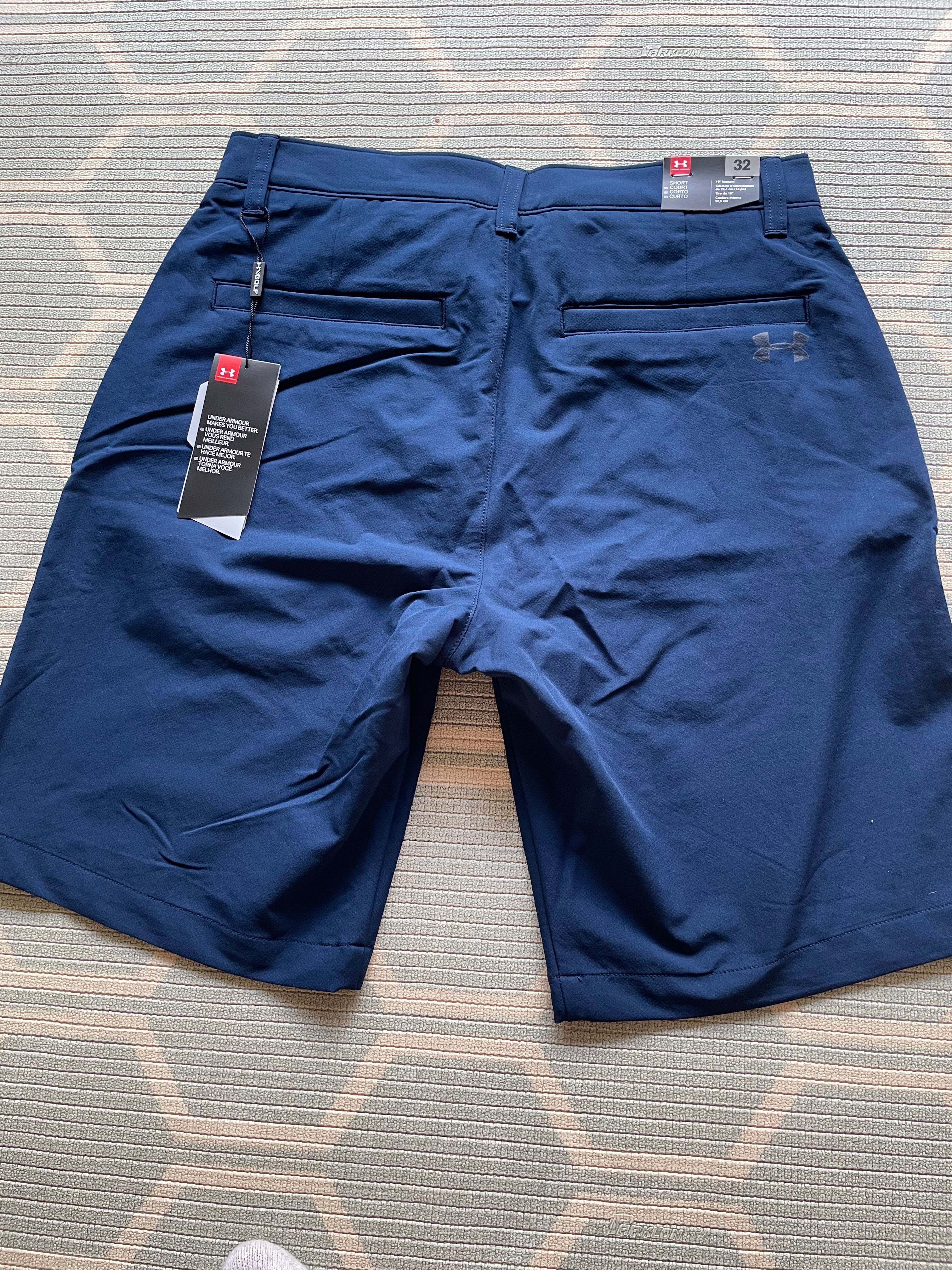Under armour navy golf shorts hot sale