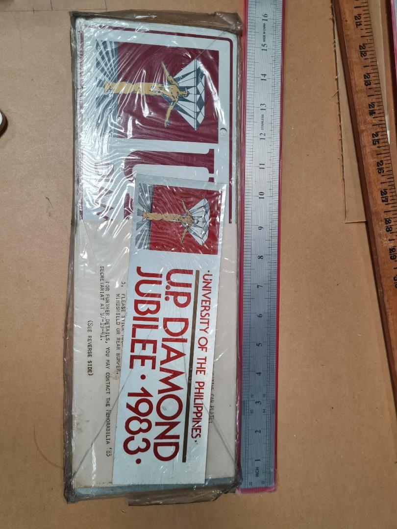UP Commemorative vintage plate number (Category: Vintage Collectibles) located in Quezon City. Submitted by lobaman (Listing ID 1075680822, Image 3). Description: c1983 UP1414 Special Commerative plate number in mint condition..
