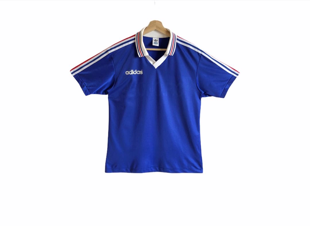 Vintage Adidas Football Jersey Blue Men s Fashion Activewear on