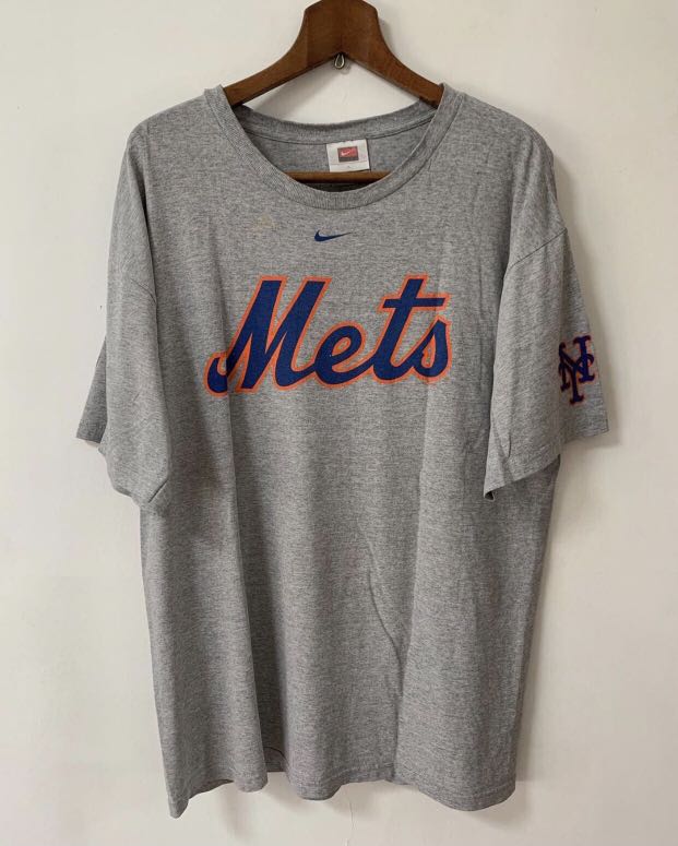 New York Mets Men's Embroidered Short Sleeve T Shirt By Nike on Sale