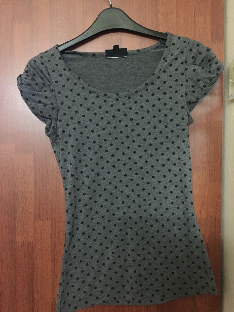warehouse polka dot top