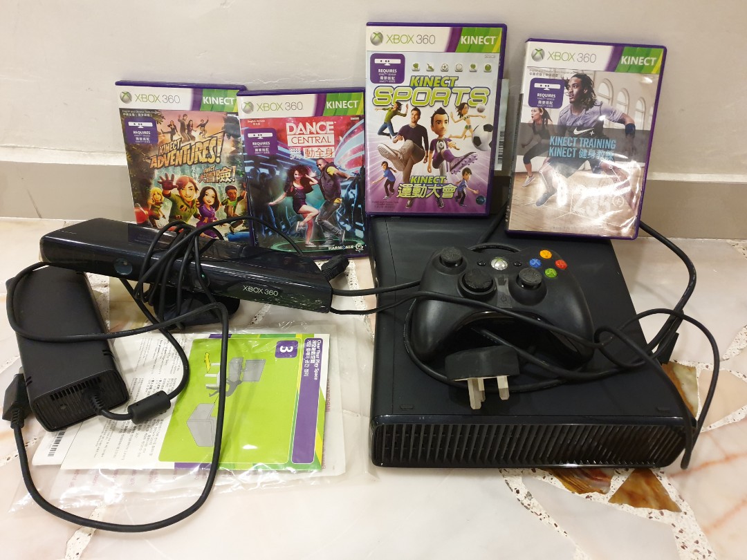 Xbox 360 Kinect with games, Video Gaming, Video Game Consoles, Xbox on