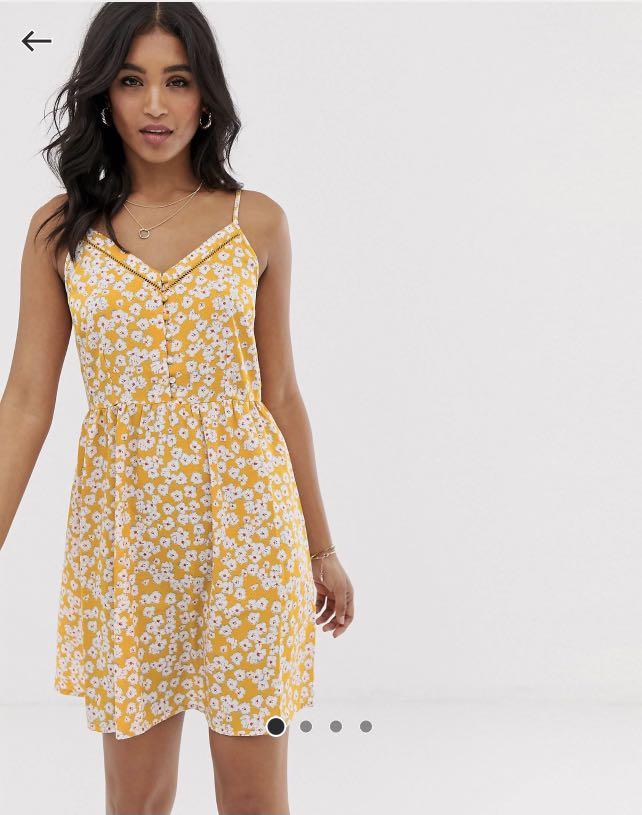 Flower dress yellow Sale