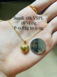 (002) 18k Saudi Gold Necklace w/pendant 