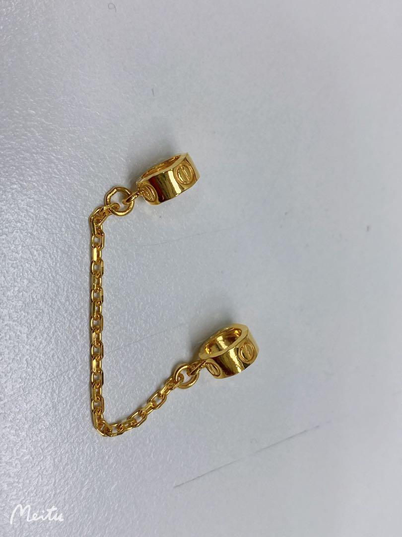 916 Gold Charm safety chain Women s Fashion Jewelry Organisers Necklaces on Carousell
