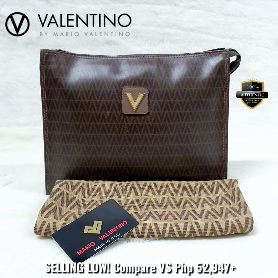 Buy Mario Valentino Clutch Bag Brown Beige Good Condition PVC Leather Used MARIO  VALENTINO Second Bag Fastener from Japan - Buy authentic Plus exclusive  items from Japan