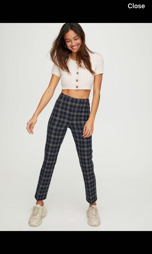 Plaid sale pants aritzia
