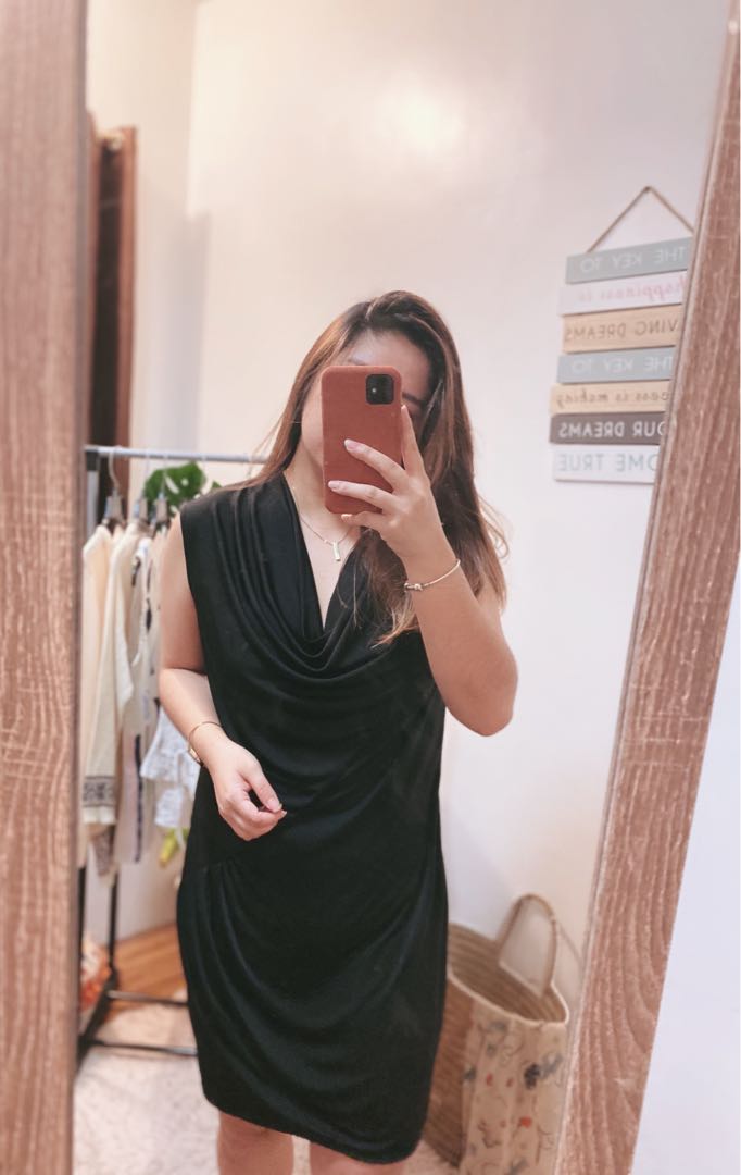 armani exchange black dress