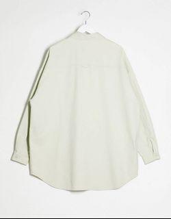 ASOS DESIGN Tall oversized shacket Shirt Jacket in Sage