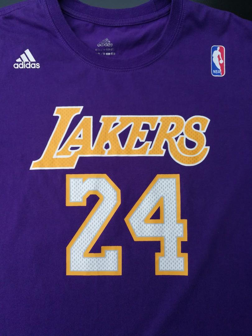 Authentic Adidas NBA jersey purple T-shirt Lakers Kobe Bryant #24 sz  medium, Men's Fashion, Tops & Sets, Tshirts & Polo Shirts on Carousell