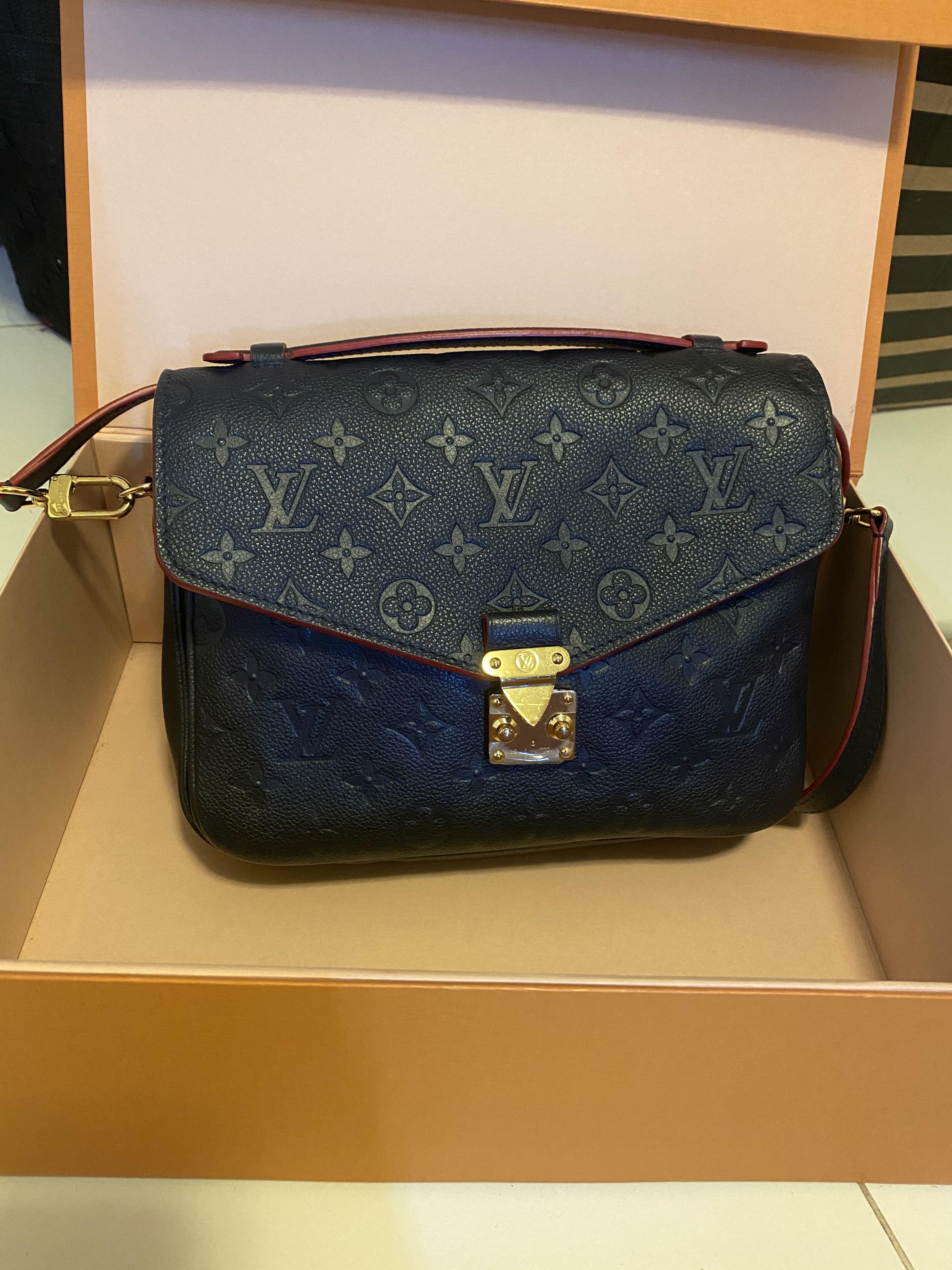 Louis Vuitton, Bags, Louis Vuitton Pochette Mtis Empreinte Leather Noir