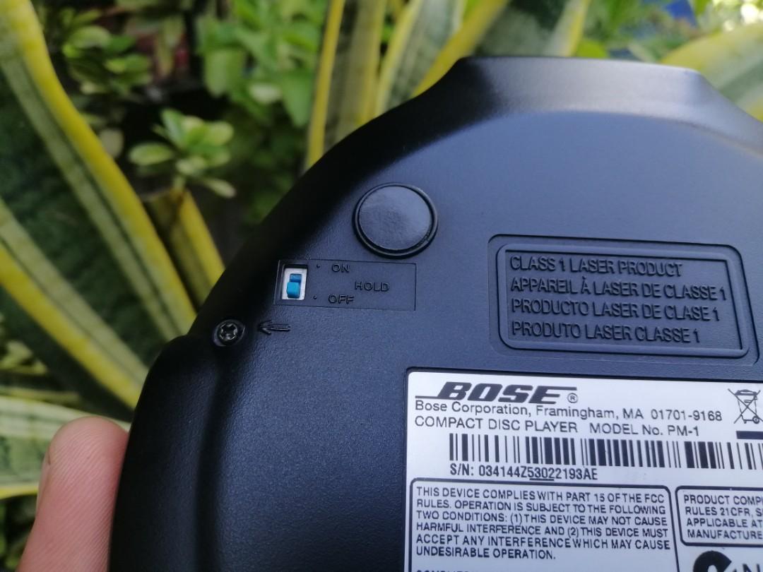 BOSE PM1 Portable CD PLAYER Matt Black 'Discman' Anti SKIP!,