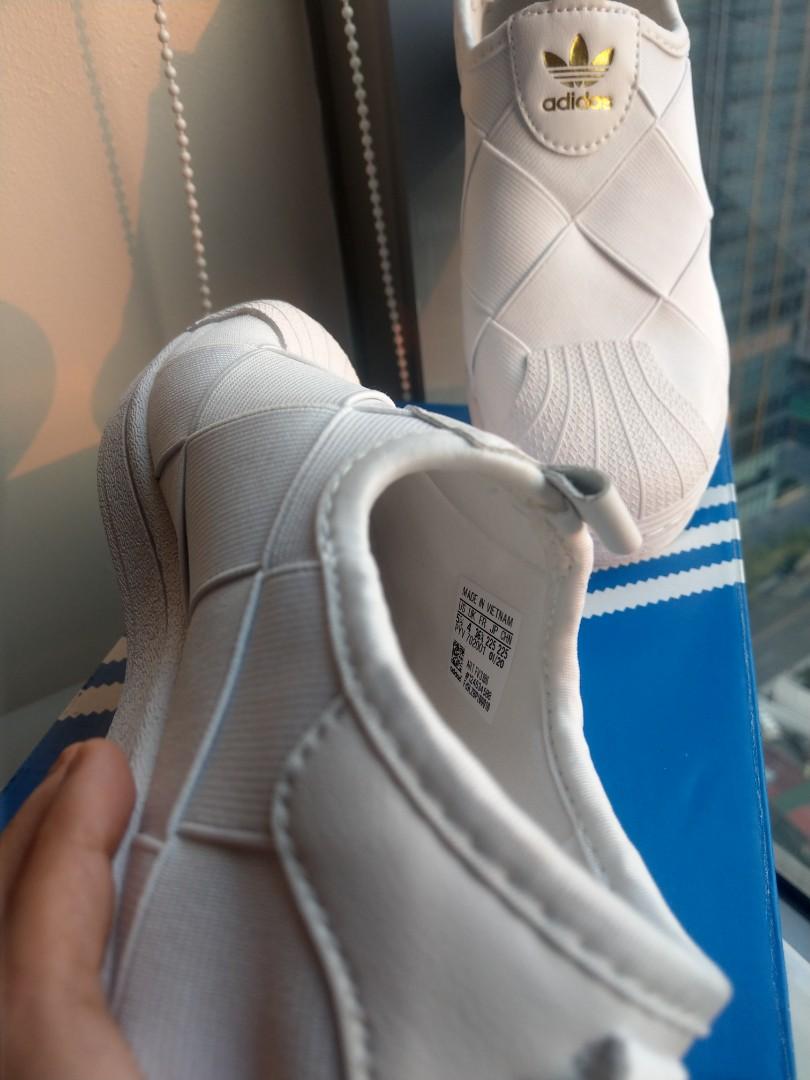 Adidas superstar slip deals on white size 5