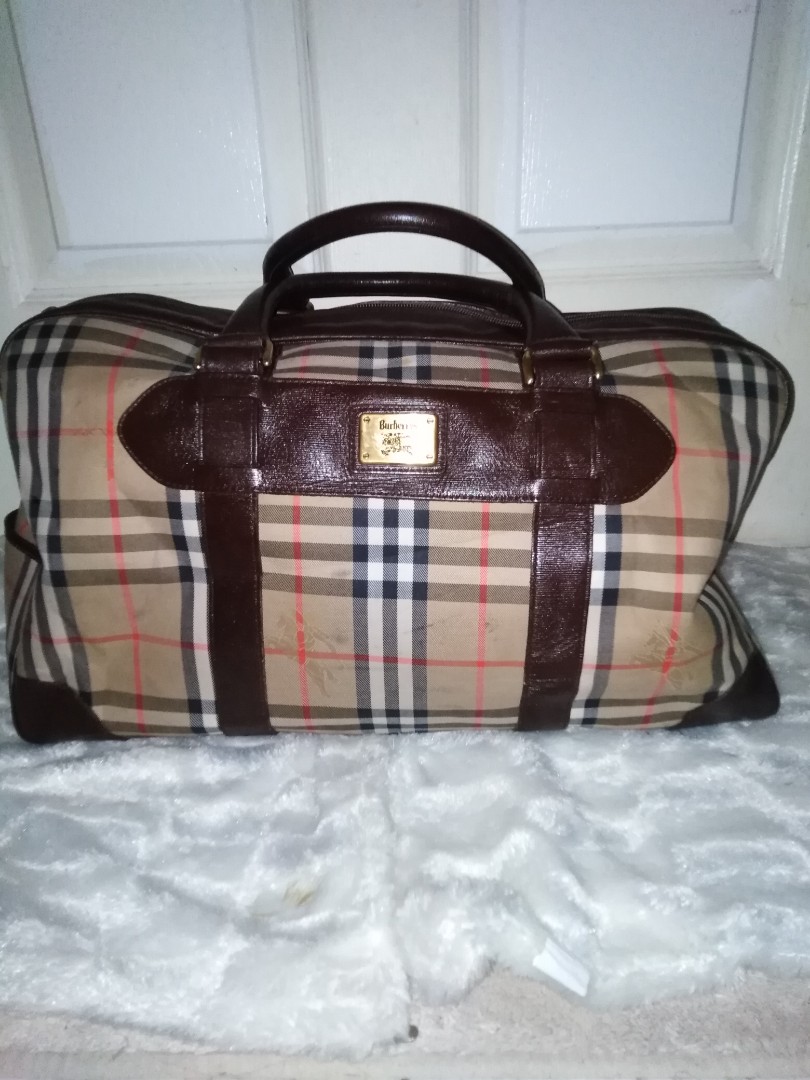 vintage burberry travel bag