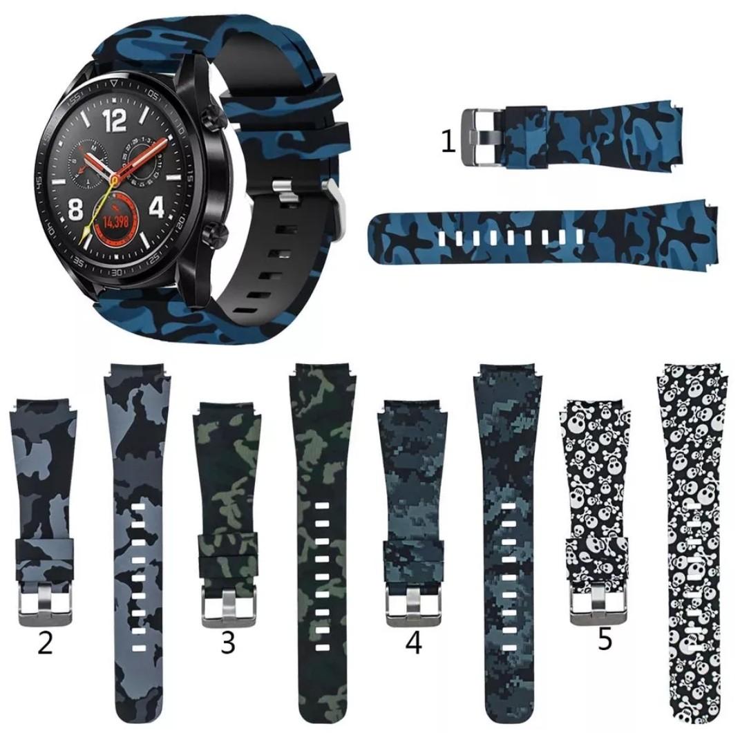 Camo Silicone Strap Band for Huawei Watch GT GT2 46mm Pro GT2e Honor Watch  Magic Dream Replacement Band, Mobile Phones \u0026 Gadgets, Wearables \u0026 Smart  Watches on Carousell