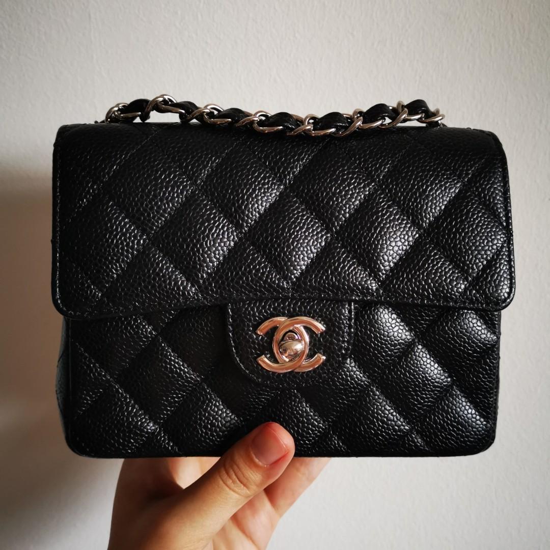 Chanel Caviar Mini Black SHW, Luxury, Bags & Wallets on Carousell