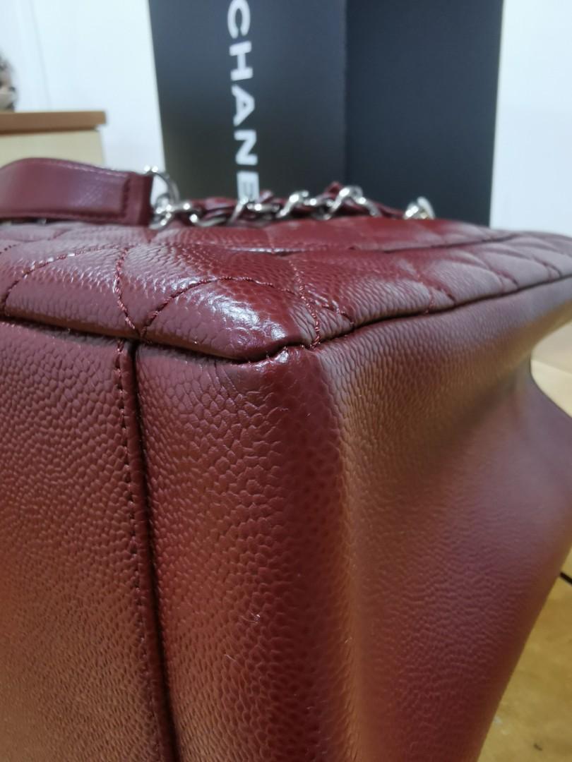 Chanel Grand Shopping Tote (GST) in Burgundy/Maroon (rare color!!!),  Luxury, Bags & Wallets on Carousell