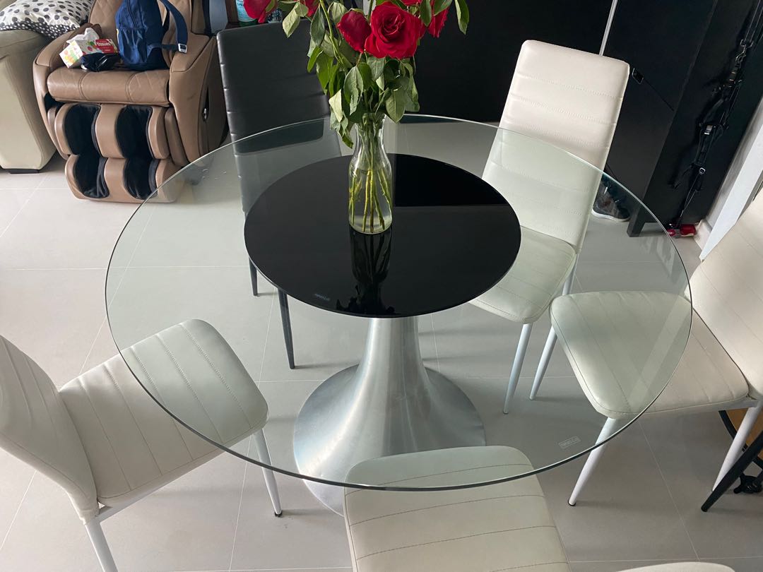 Clearance, Round Dining Table Lazy Susan, Furniture & Home Living