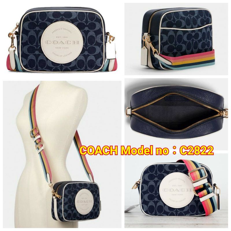 Coach Dempsey Camera Bag in Signature Jacquard with Patch ( No C2822