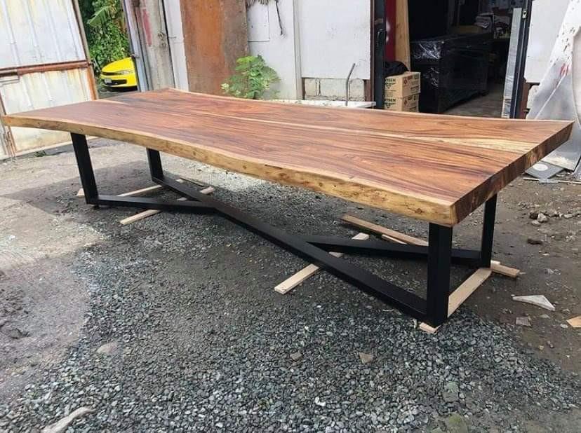 Custom Made Dining Tables Solid Wood Metal Frame Furniture Home Living Bathroom Kitchen Fixtures On Carousell