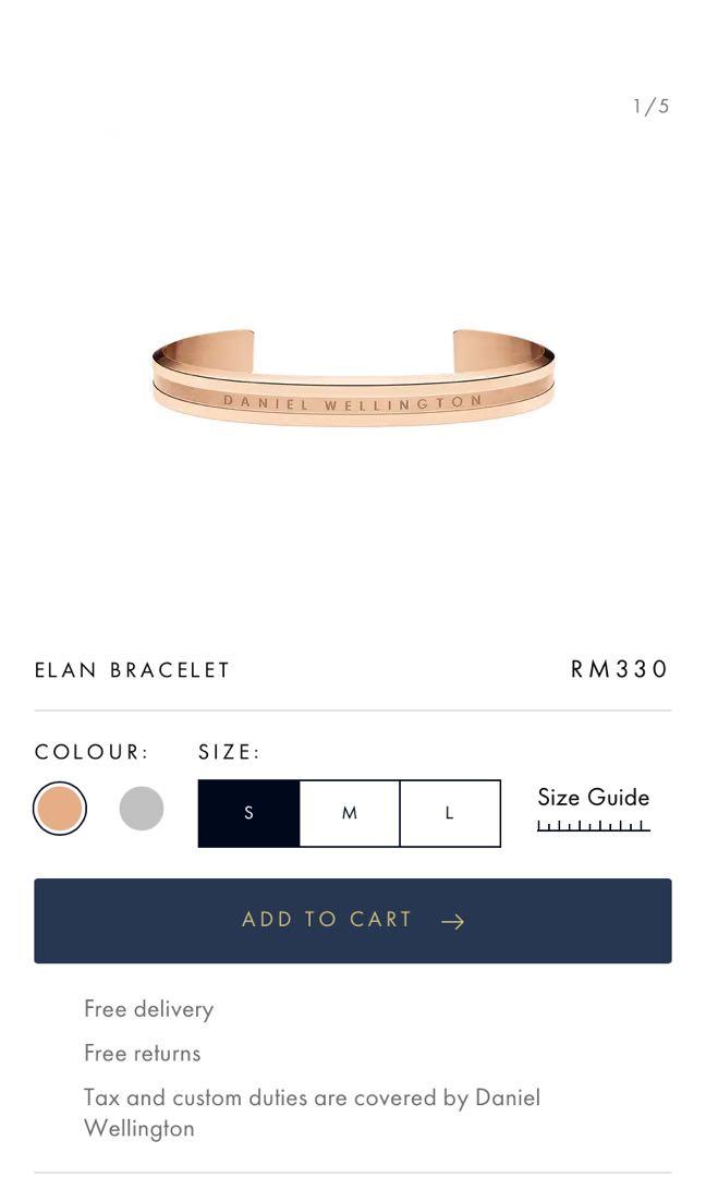 Daniel wellington bracelet size best sale