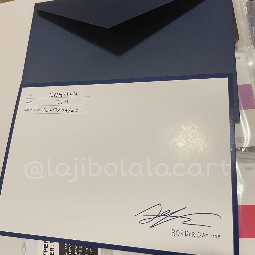 Enhypen signature postcard Jay and Ni-Ki, Hobbies & Toys, Memorabilia