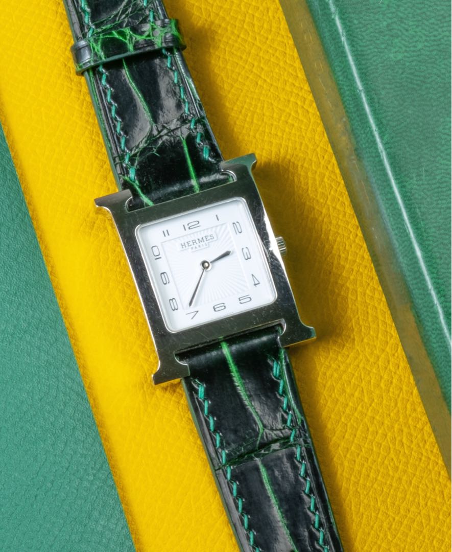 Hermes alligator shop watch strap