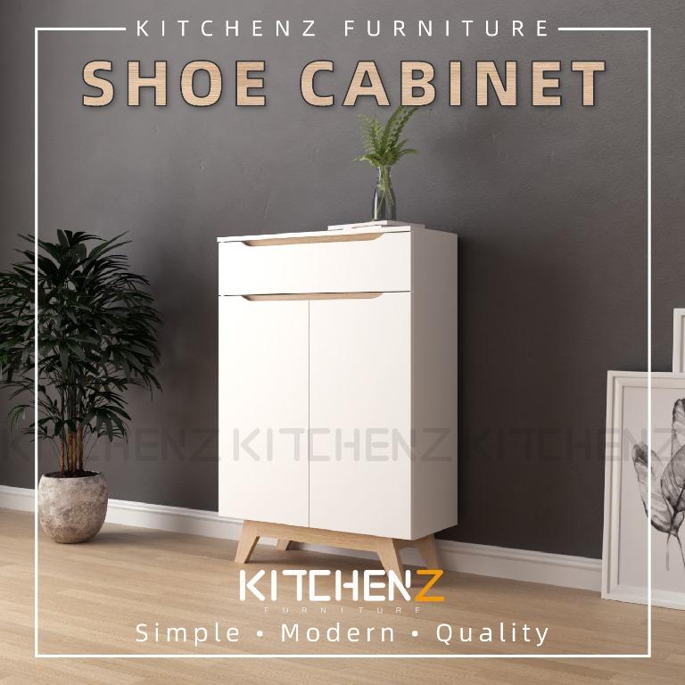 3Ft Shoe Cabinet Modernist Design Shoe Rack (Self-assembly), Furniture ...