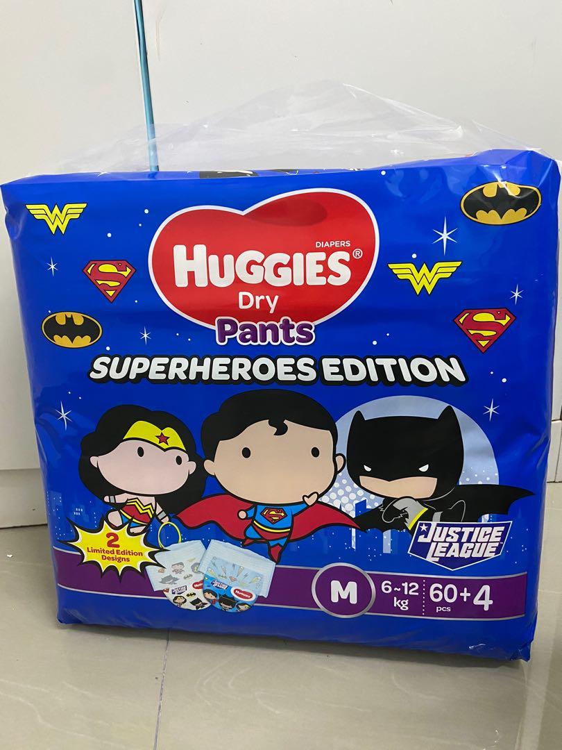 Huggies dry pants M superheroes edition free gift Babies