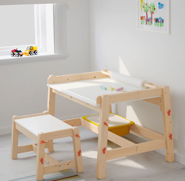 IKEA FLISAT Table and Bench Chair, Babies & Kids, Baby Nursery & Kids