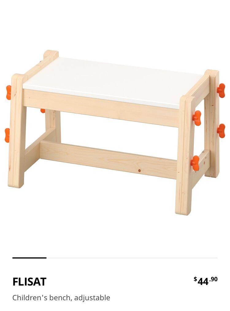 IKEA FLISAT Table and Bench Chair, Babies & Kids, Baby Nursery & Kids