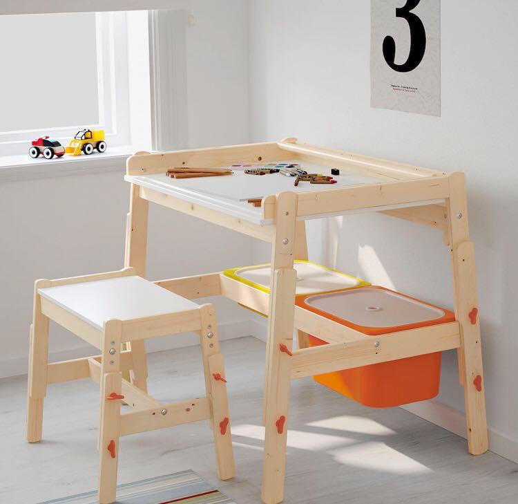 IKEA FLISAT Table and Bench Chair, Babies & Kids, Baby Nursery & Kids