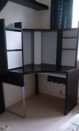 IKEA Micke Corner Study Table with whiteboard Furniture Home