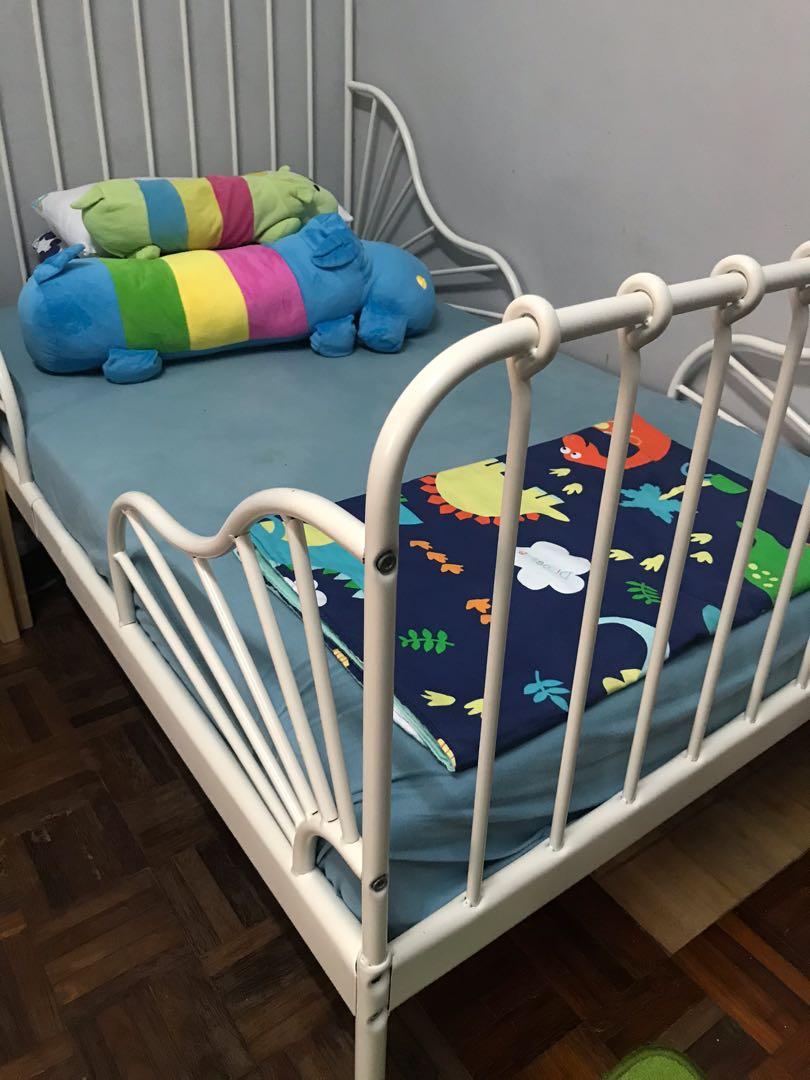 Ikea Minnen Extended Bed with Mattress, Furniture & Home Living