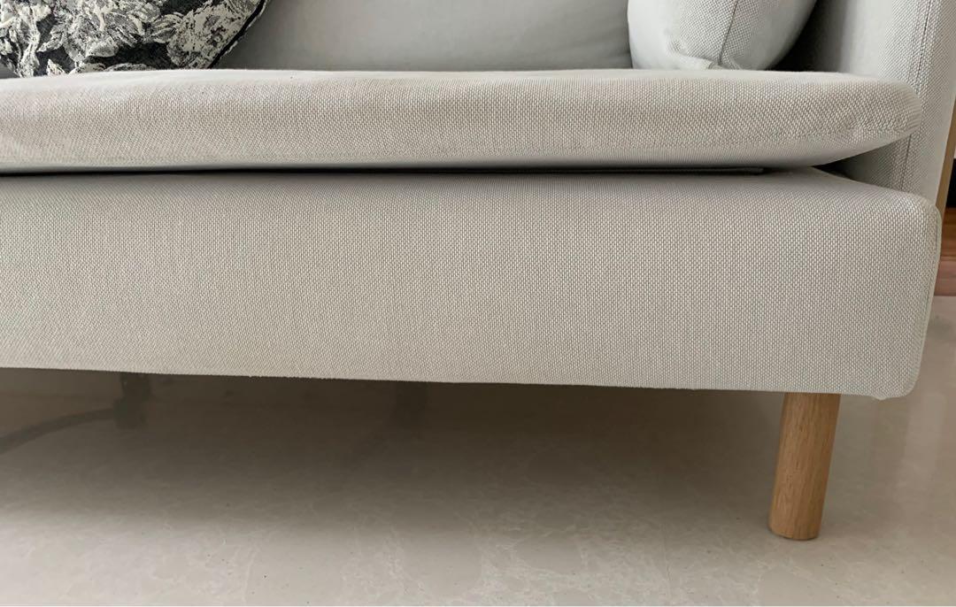 IKEA Soderhamn sofa Finnsta white/ beige color wooden legs, Furniture