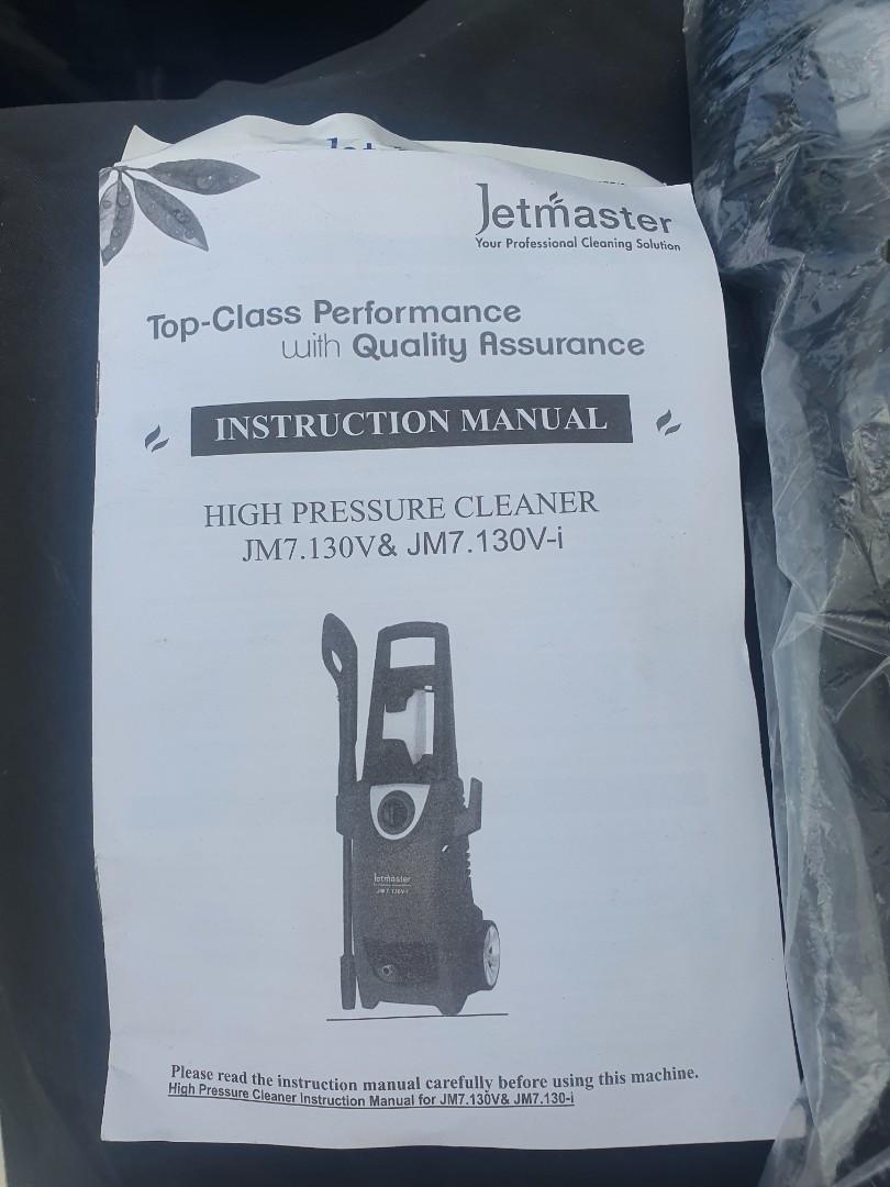 JETMASTER 130 bar HIGH PRESSURE CLEANER JM7.130Vi, Furniture & Home